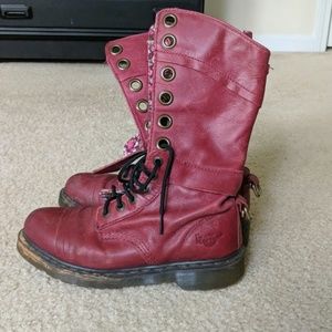 Oxblood Dr. Marten tall fold down boots